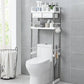 رف تخزين الحمام الأبيض فوق المرحاض Etagère de rangement blanche pour salle de bain