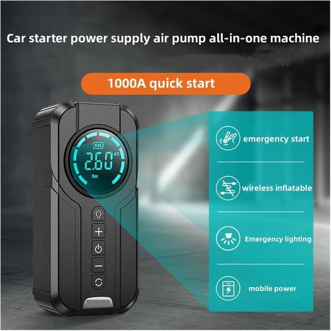 Compresseur d'air portable voiture automatique ضاغط هواء محمول للسيارات تلقائي