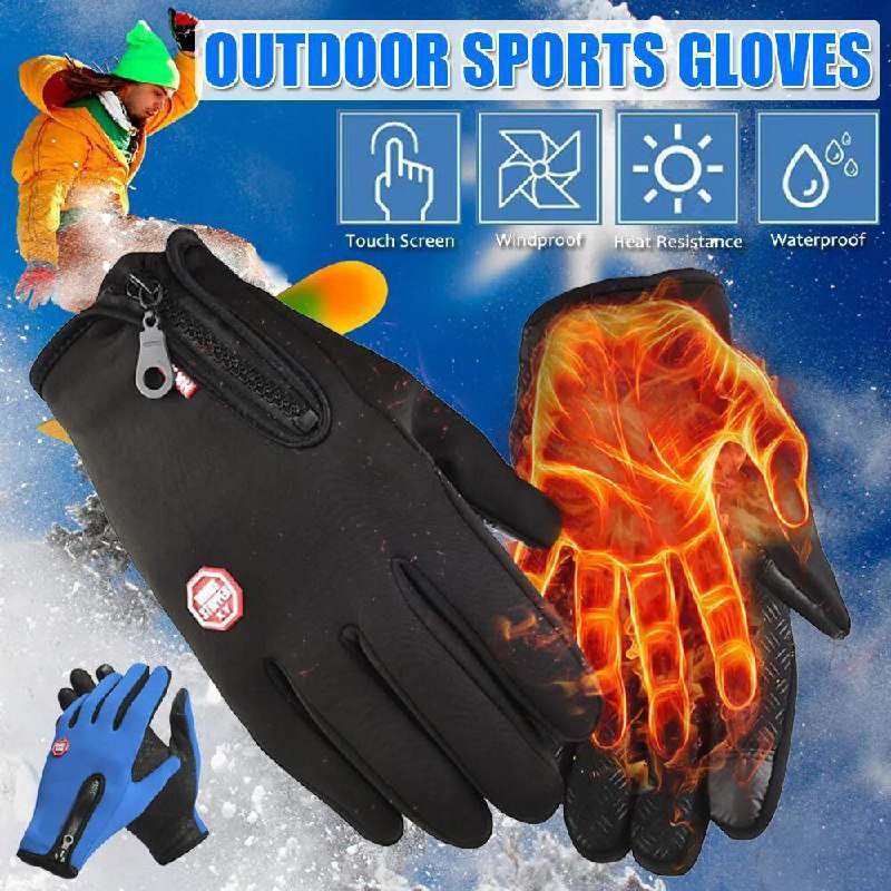 قفازات شتوية للرجال والنساء مقاومة للماء ودافئة تعمل باللمس Gants d'hiver pour hommes et femmes