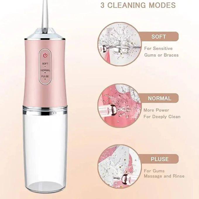 جهاز تنظيف الأسنان بالماء الكهربائي اللاسلكي القابل لإعادة الشحن Hydropulseur Dentaire Électrique Sans Fil Rechargeable USB