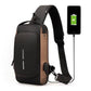 حقيبة يد USB متعددة الوظائف للرجال Sac à bandoulière USB antivol multifonction pour hommes