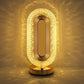 مصباح طاولة كريستالي يعمل باللمس، مزود بمنفذ USB Lampe de Table Cristal Tactile USB 3 Couleurs Éclairage Ambiance