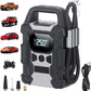 ضاغط هواء صغير قابل لإعادة الشحن Y-QB02 7500MAH Tire Inflator Mini Compresseur d’Air Rechargeable 150 PSI Écran LED