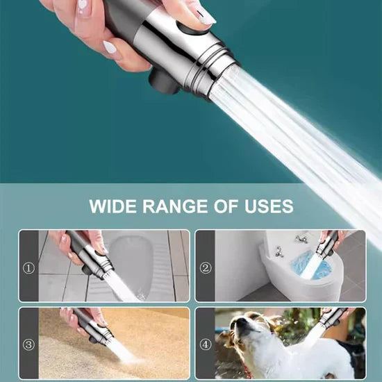 TURBOCHARGED SHOWER HEAD رشاشة دوش رأس دش عالي الضغط مع مرشح مدمج Pommeau de douche haute pression avec filtre intégré Turbocharged Shower Head