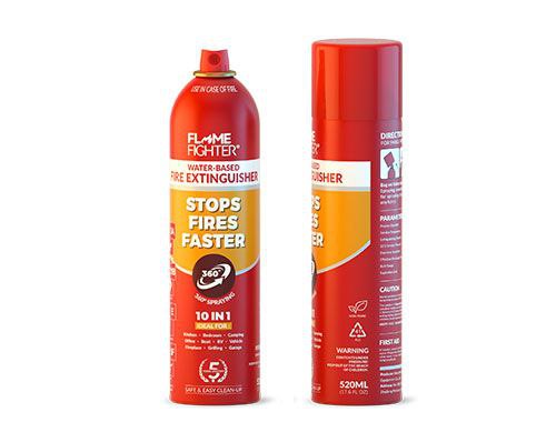 Extincteur portable à base d'eau à 360° Aérosol extincteur طفاية حريق محمولة 360 درجة، أساسها الماء، بخاخ