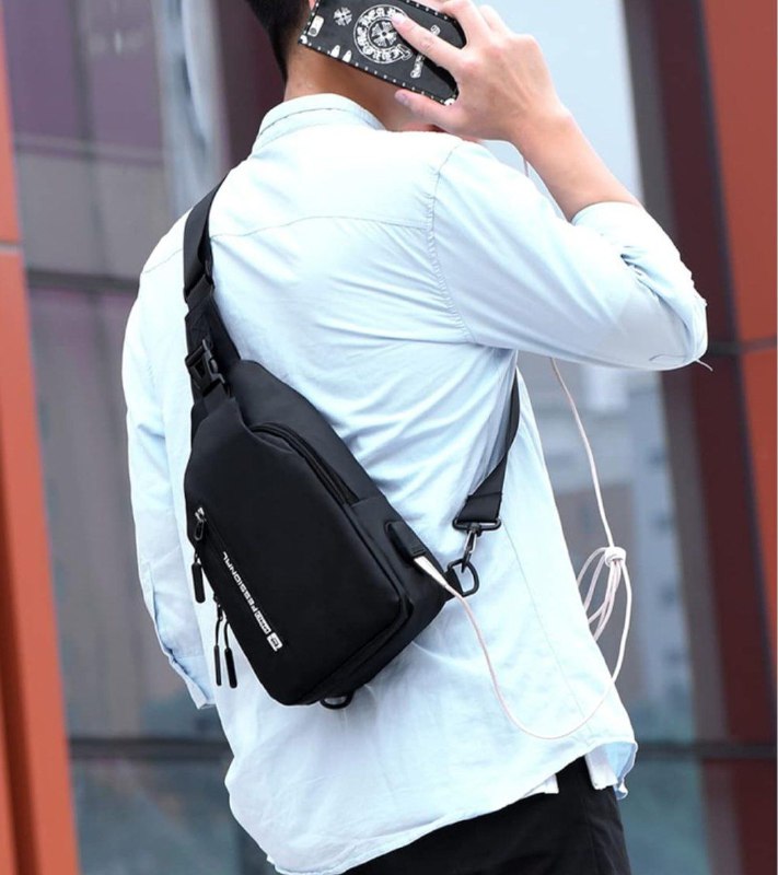 Sac bandoulière compact pour homme حقيبة كتف صغيرة الحجم للرجال