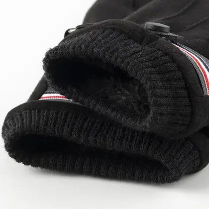 Gants de cyclisme d'hiver pour hommes avec écran tactile, gants en velours coupe-vent قفازات ركوب الدراجات الشتوية للرجال مزودة بشاشة لمس، قفازات مخملية مقاومة للرياح
