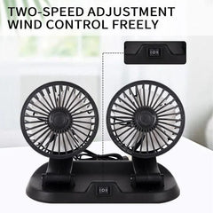 مروحة سيارة برأسين Double-Headed Vehicle Fan Ventilateur de véhicule à double tête