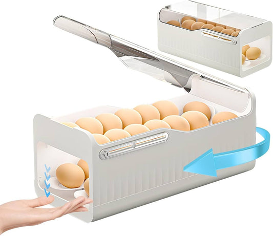 موزع بيض أوتوماتيكي مزدوج المستويات للثلاجة Distributeur d'œufs automatique à double niveau pour réfrigérateur