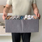 منظم التخزين الرمادي القابل للطي Organisateur de rangement pliable gris