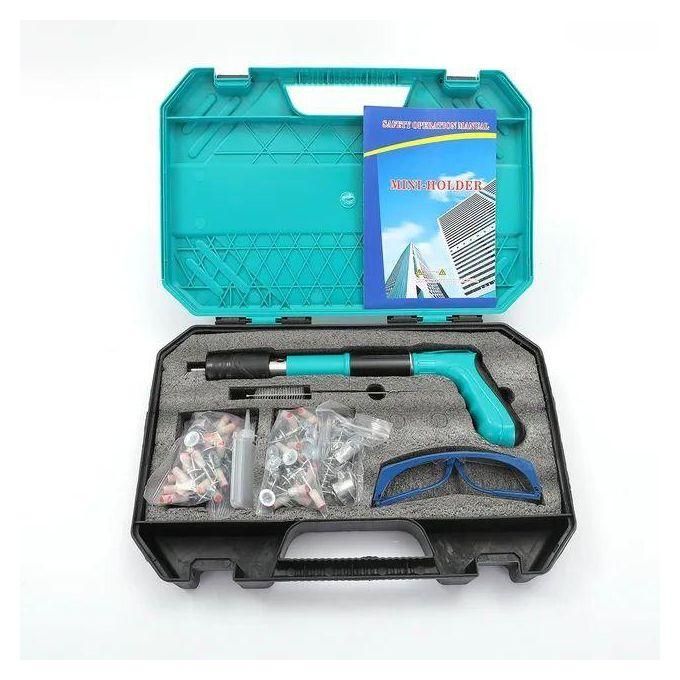 طقم تثبيت على الحائط مع مسدس يدوي وملحقات 100 مسمار Kit de fixation murale avec pistolet manuel et accessoires 100 CLOUS