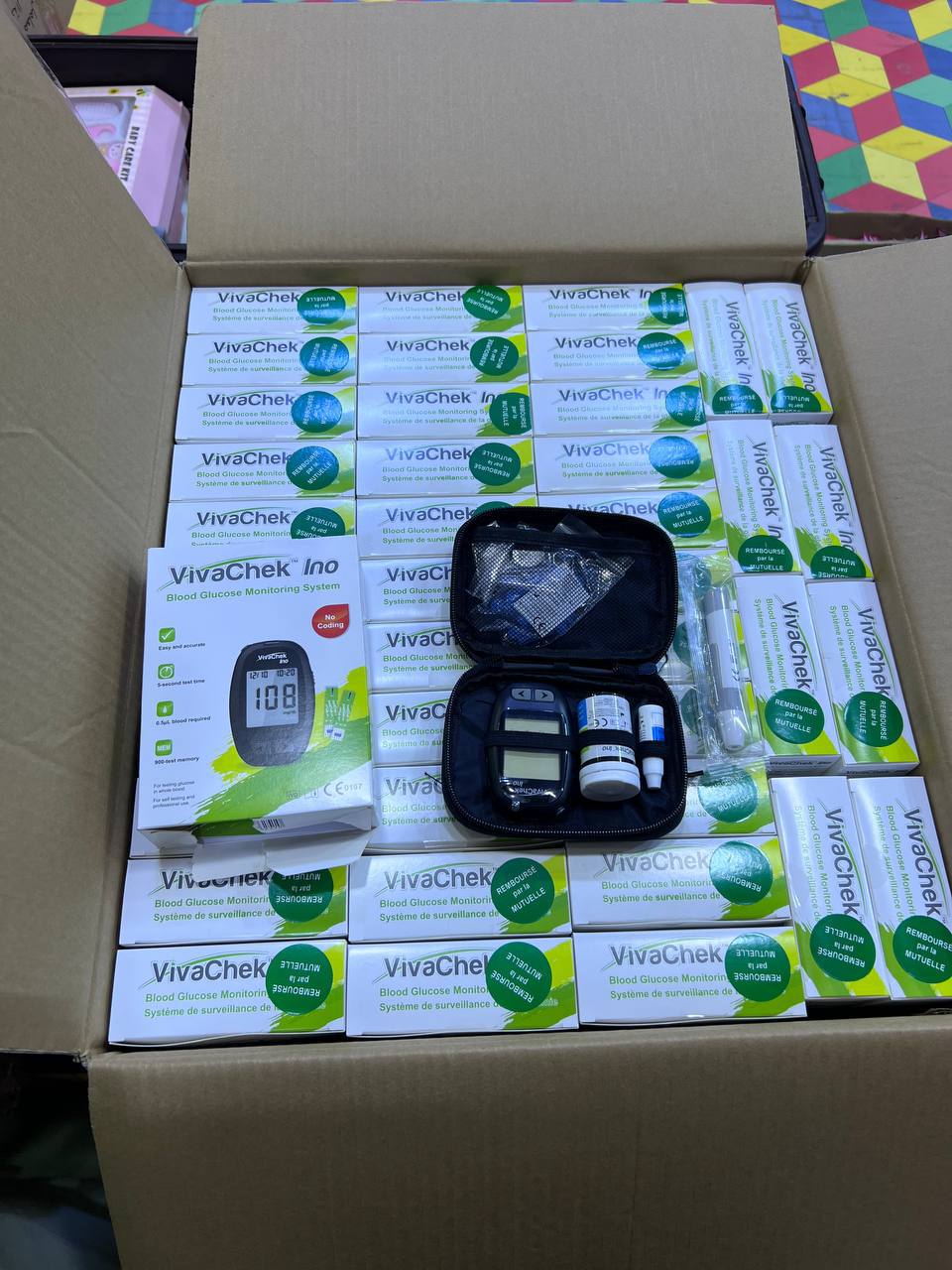 Vivacheck Ino Kit lecteur de Glycémie مجموعة قياس نسبة السكر في الدم