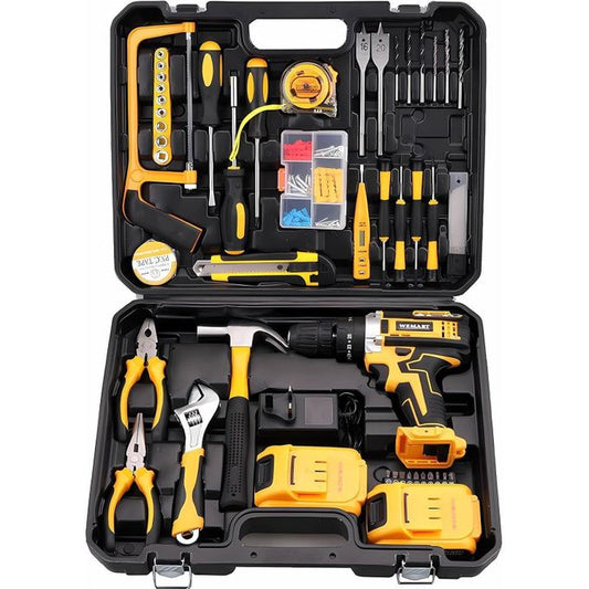 kit de perçage chargé deux batteries Li-Ion et chargeur rapide طقم مثقاب مع بطاريتين ليثيوم أيون وشاحن سريع