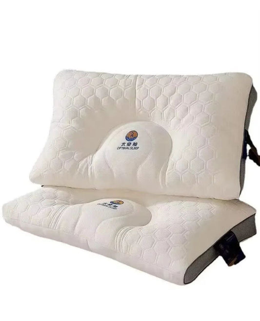 وسادة عنقية، وسادة ميموري فوم Oreiller cervical à mémoire de forme, oreiller cervical en caoutchouc naturel pour étudiant, pour un meilleur sommeil