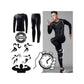 طقم ضغط كامل بأكمام طويلة وجوارب لياقة بدنية Tenue complète de compression Maillot manches longues&Collant Fitness Respirant