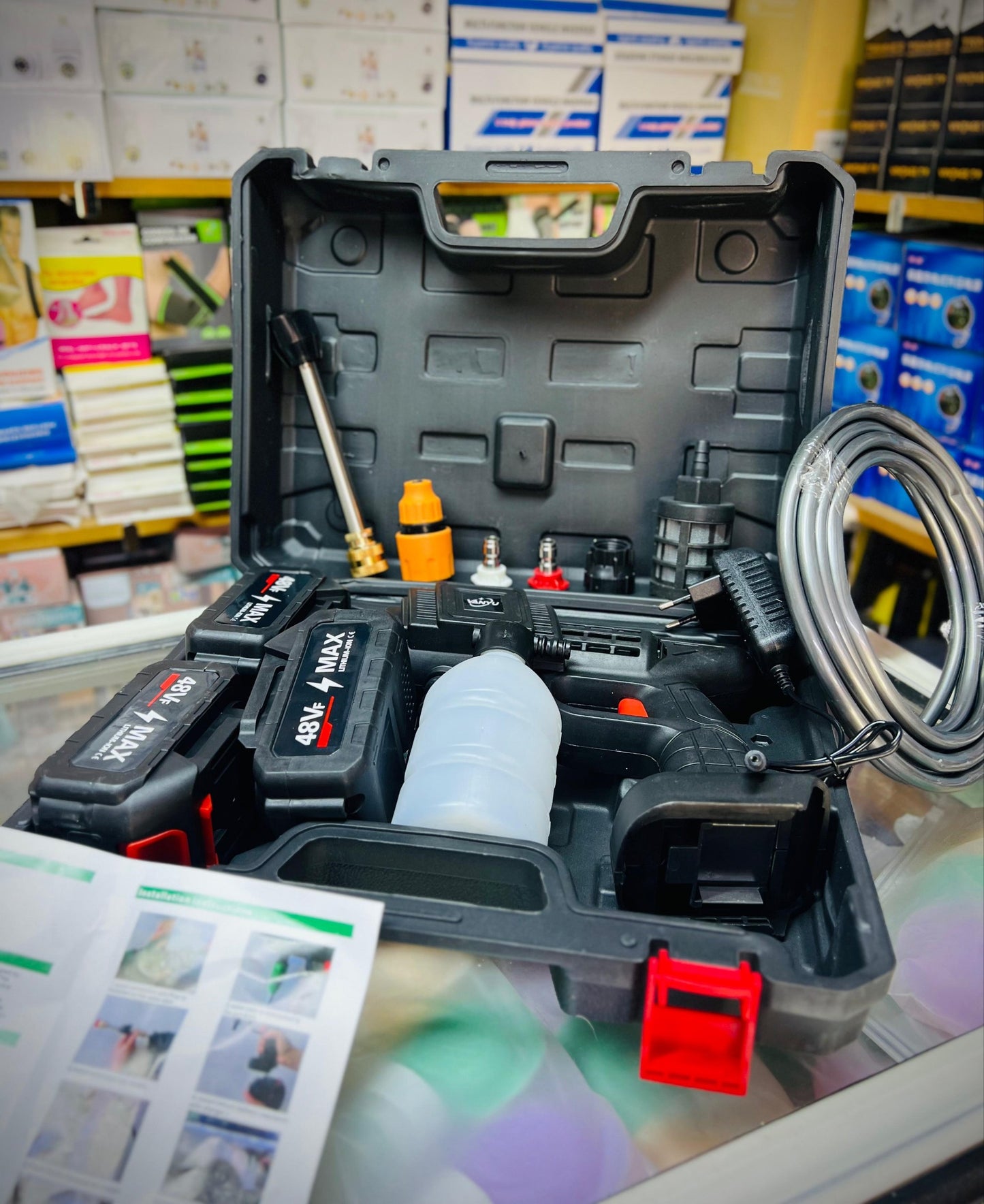 48V Rechargeable Water Sprayer- 3 Batteries مسدس رش المياه الكهربائي القابل للشحن 48V- بـ 3 بطاريات