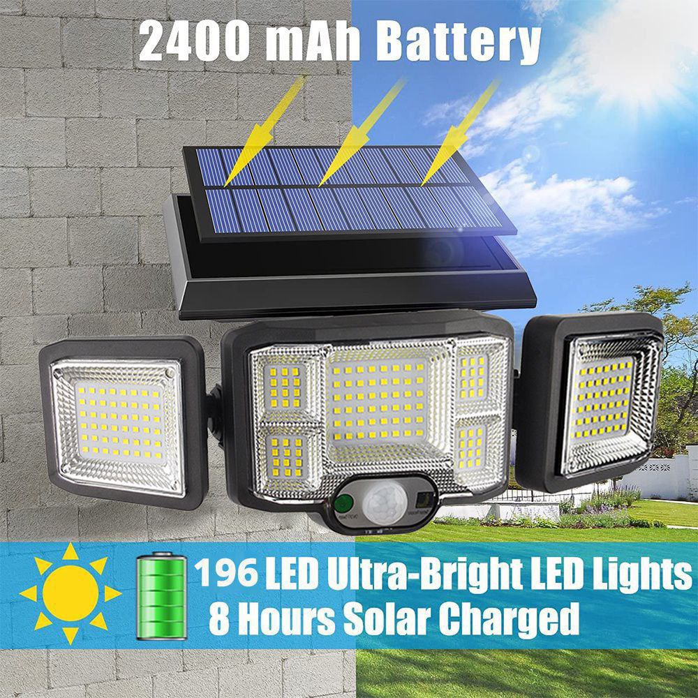 Solar Sensor Light 138 SMD LED Lumière à détecteur solaire ضوء مستشعر الطاقة الشمسية