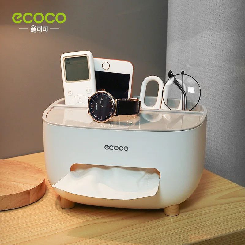 Ecoco Boîte à mouchoirs multifonctionnelle, porte-serviettes, علبة مناديل متعددة الوظائف من إيكوكو، حامل مناشف
