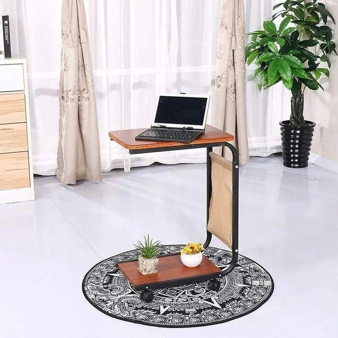 طاولة جانبية عصرية متحركة للكمبيوتر المحمول Table d’appoint roulante moderne pour ordinateur portable maison