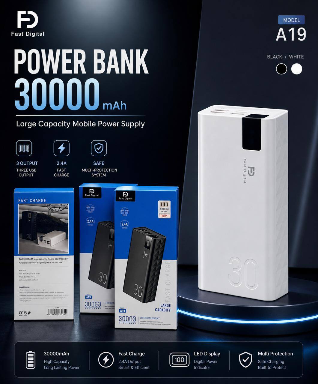 Power bank A19 30000MAH