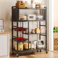 رف تنظيم المطبخ مع غطاء وسلال للفواكه والخضراوات Étagère de rangement de cuisine avec couvercle et paniers pour fruits et légumes