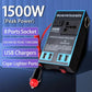 محول جهد كهربائي للسيارة بقدرة 1500 واط مزود بـ 4 منافذ USB، محول طاقة للسيارة Multi-Function Vehicle Inverter Convertisseur de tension de voiture 1500W 4ports USB, Onduleur de Puissance pour Voiture