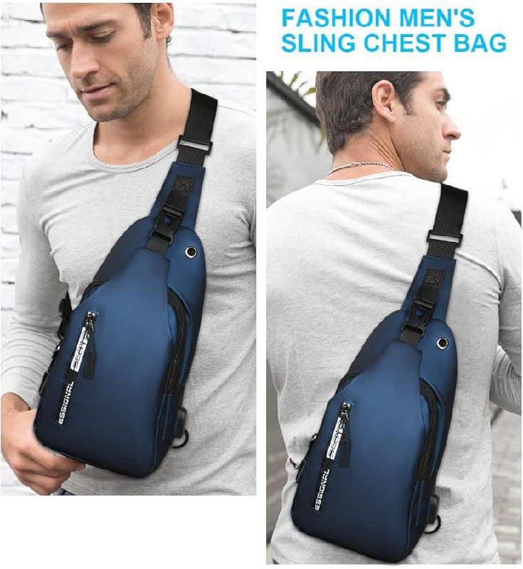 Sac bandoulière compact pour homme حقيبة كتف صغيرة الحجم للرجال