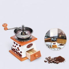 مطحنة قهوة يدوية خشبية بتصميم كلاسيكي Moulin à café manuel en bois pour grains de café