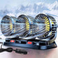 مروحة سيارة بثلاثة رؤوس، تبريد دوار تلقائي Ventilateur de Voiture à Trois Têtes