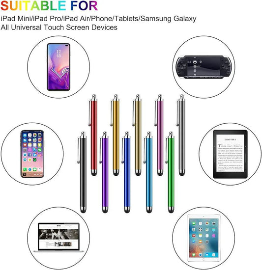 أقلام لمس سعوية عالمية للأجهزة اللوحية Stylets Universels Capacitifs à Écran Tactile pour Tablettes, iPad Mini, iPad Pro, iPad Air, Smartphones