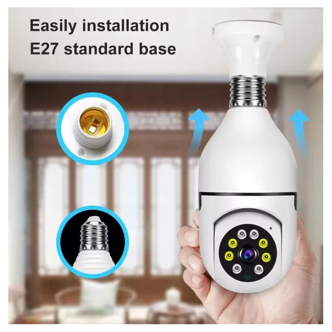 كاميرا مراقبة لاسلكية Camera Ip H 264 Caméra de surveillance Wifi E27