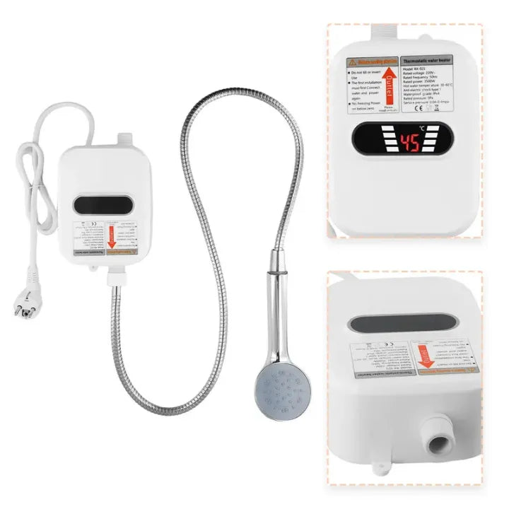 سخان مياه كهربائي فوري مع دش Chauffe-eau électrique instantané avec douche