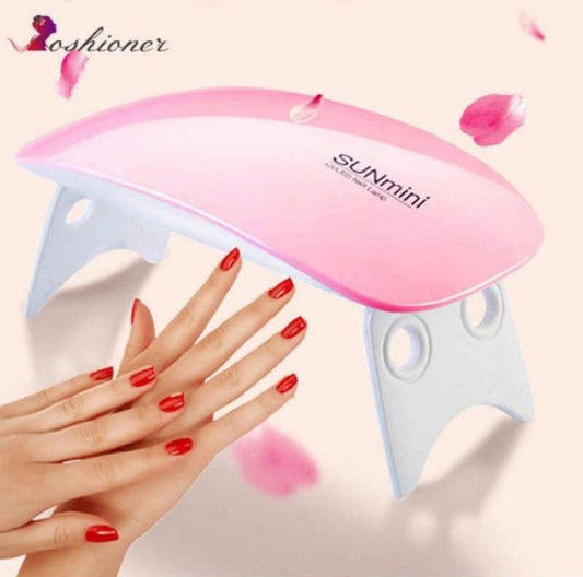 جهاز تنشيف صباغة الأظافر UV Dissolvant Mini Lampe UV pour Sécher les Ongles Sèche-vernis à Ongles à Lumière LED UV