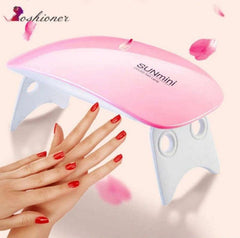 جهاز تنشيف صباغة الأظافر UV Dissolvant Mini Lampe UV pour Sécher les Ongles Sèche-vernis à Ongles à Lumière LED UV