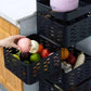 Etagère de rangement rotative 5 niveaux à roulettes, chariot cuisine multifonction mobile رف تخزين دوار بخمسة مستويات على عجلات، عربة مطبخ متنقلة متعددة الوظائف