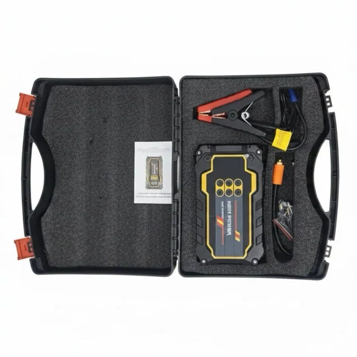 PORTABLE JUMP STARTER-POWERBANK-LED TORCH جهاز تشغيل محمول بنك طاقة مصباح يدوي LED