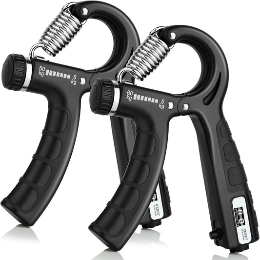 مقبض يد، قطعتان، مقبض يد لتدريب الأثقال مع عداد أوزان 2 Pièces Hand Grip Musculation avec Comptage