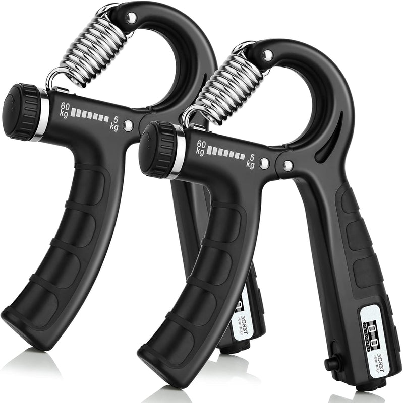 مقبض يد، قطعتان، مقبض يد لتدريب الأثقال مع عداد أوزان 2 Pièces Hand Grip Musculation avec Comptage