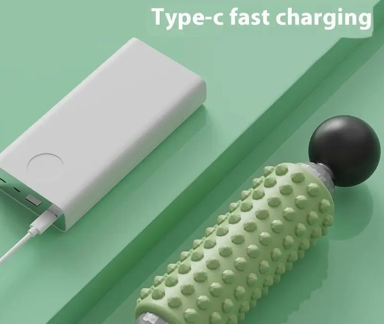 Fitness Massage Stick Bâton de massage بكرة تدليك تدليك جهاز تدليك كهربائي محمول قابل لإعادة الشحن عبر منفذ USB