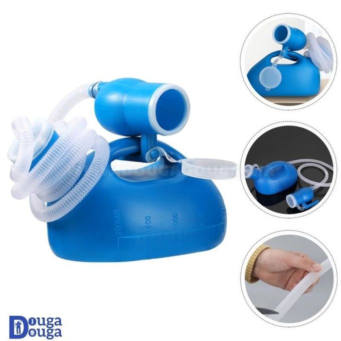 مبولة طبية محمولة للرجال والنساء مع خرطوم مرن طويل Urinal Médical Portable pour Homme et Femme