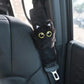 Cat Car Ceinture غطاء ووسادة لحزام الأمان بتصميم قطة سوداء 1 housse de ceinture de sécurité en peluche noire motif chat pour voiture