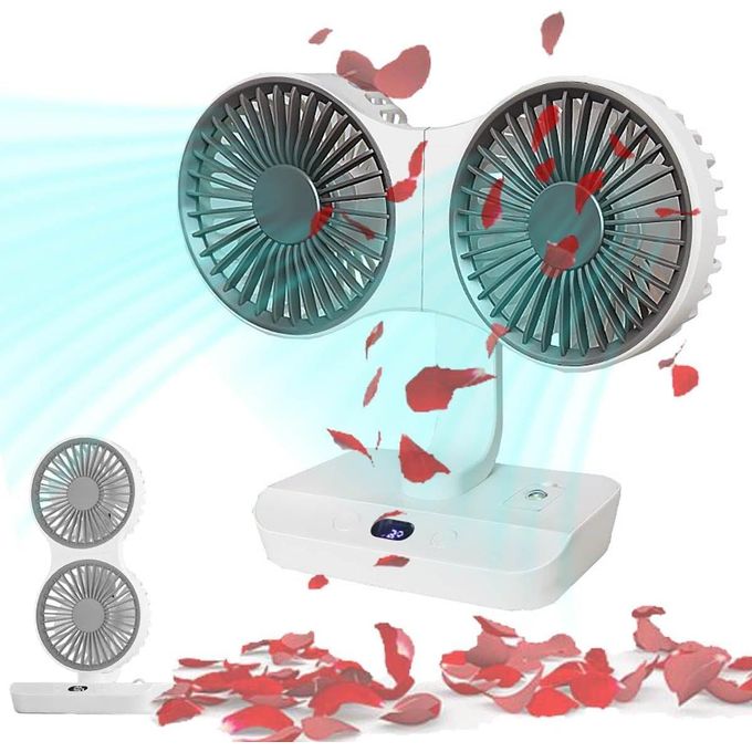 مروحة مزدوجة الجوانب، 4 سرعات، مروحة رقمية برأسين Ventilateur double face, 4 vitesses, ventilateur numérique à double tête