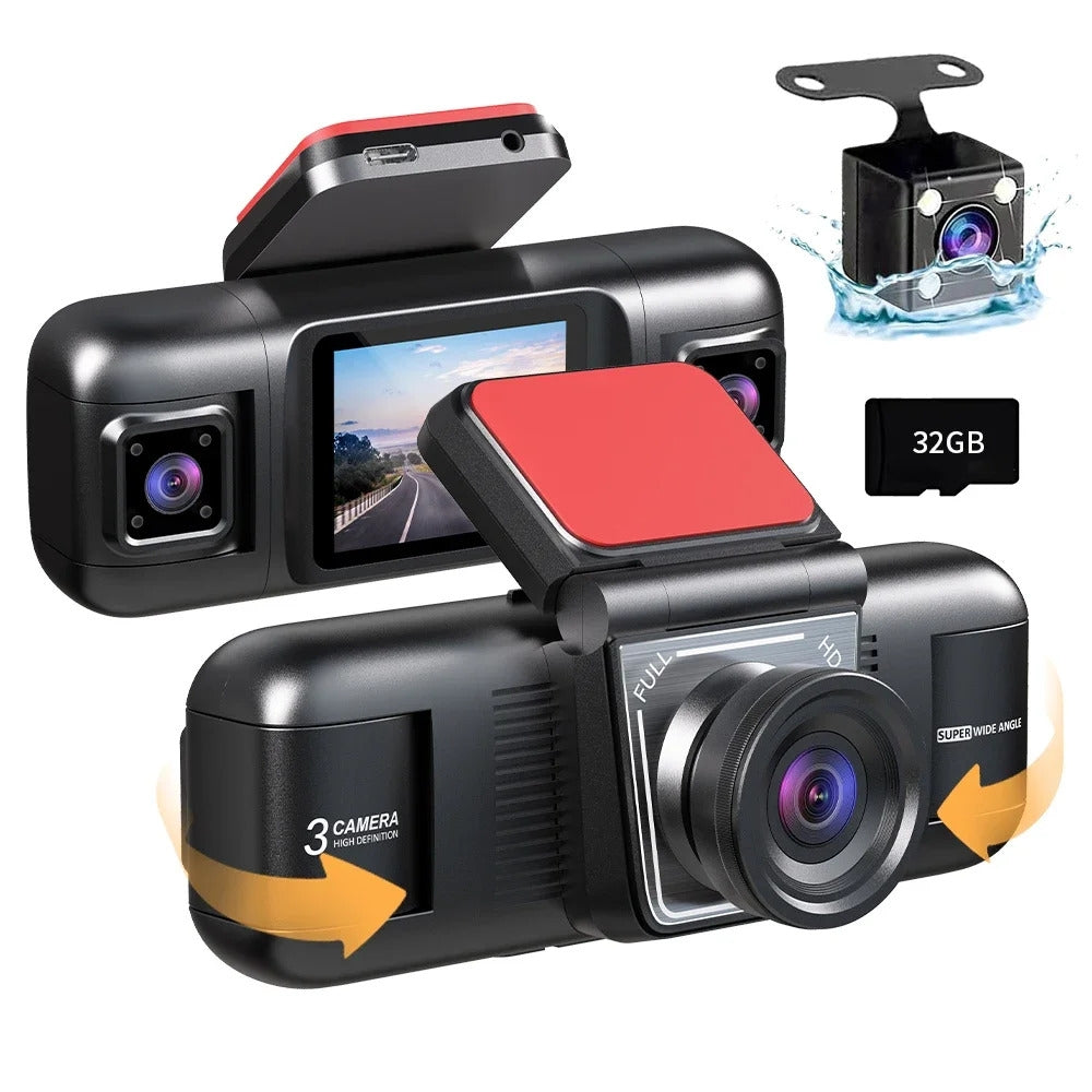 كاميرا سيارة 4 عدسات Caméra Automobile 4 Lenses 1080P avec Écran IPS 2.0