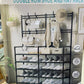 منظم الاحذية 5 طبقات x2مع علاقة الملابس Multifunctional Open double row shoe and hat rack