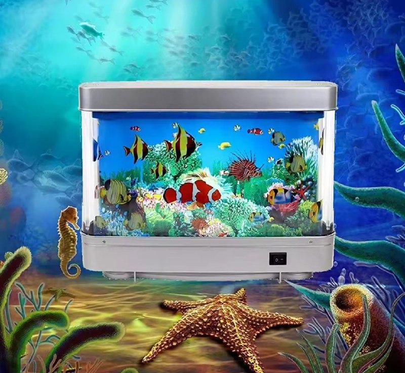 Lampe LED décorative en forme d'aquarium