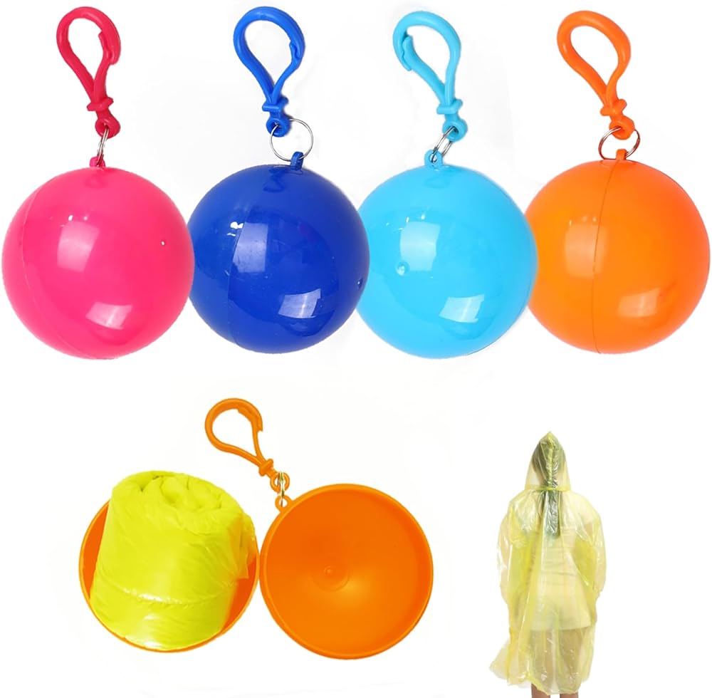 5 عبوات من معاطف مطرية محمولة للاستخدام مرة واحدة، مقاومة للماء 5 Pack Portable Jetable D'urgence Imperméables Imperméable Pluie