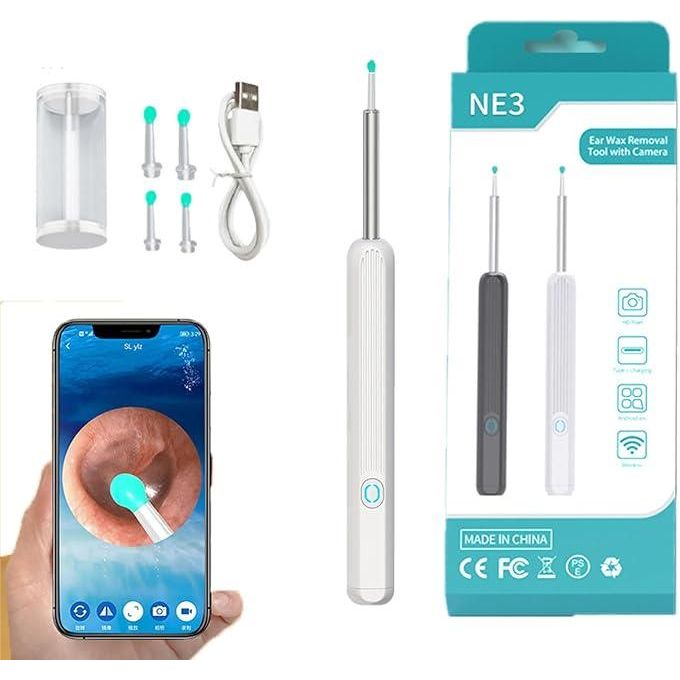 Cure-Oreilles Visible Sans Fil NE3 HD avec Recharge Type-C منظف الأذن اللاسلكي المرئي NE3