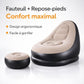 كرسي بذراعين قابل للنفخ مع مسند للقدمين Fauteuil Lounge Confortable Salon, Chaise Relax Ergonomique Intérieur Maison
