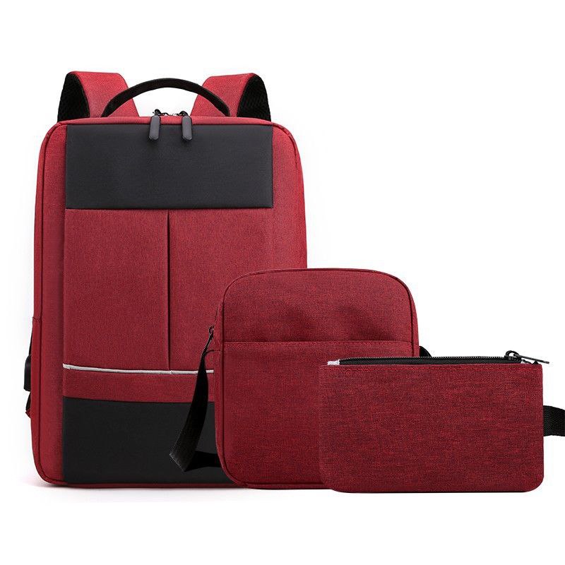 حقيبة ظهر للكمبيوتر المحمول 3pcs Travel Backpack Sets Women Men Laptop