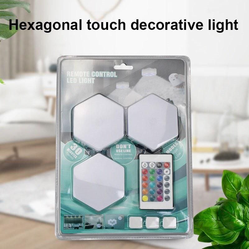Hexagonal Touch decorative led light set of 3